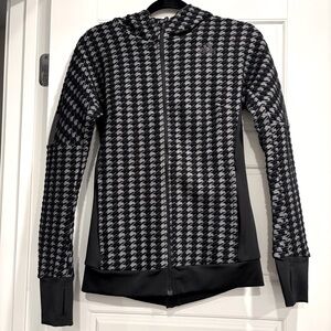 Adidas Ultra Energy Houndstooth Running Jacket Womens Small Layering Activewear
